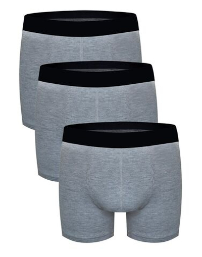 Набор из 3 серых трусов-боксеров Darkzone (Размер: M) (Цвет: серый)