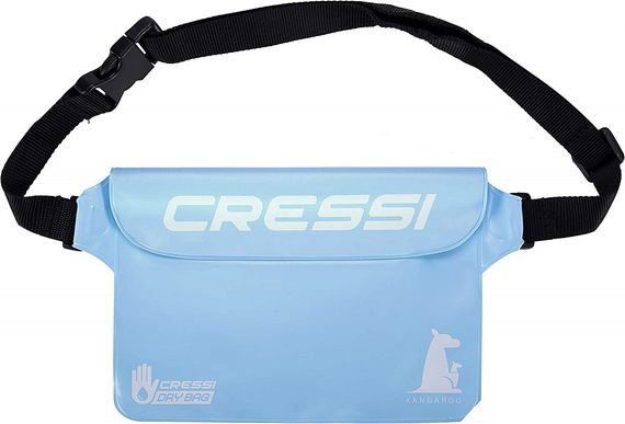 Сумка поясная Cressi герметичная Kangaroo Dry Pouch голубая