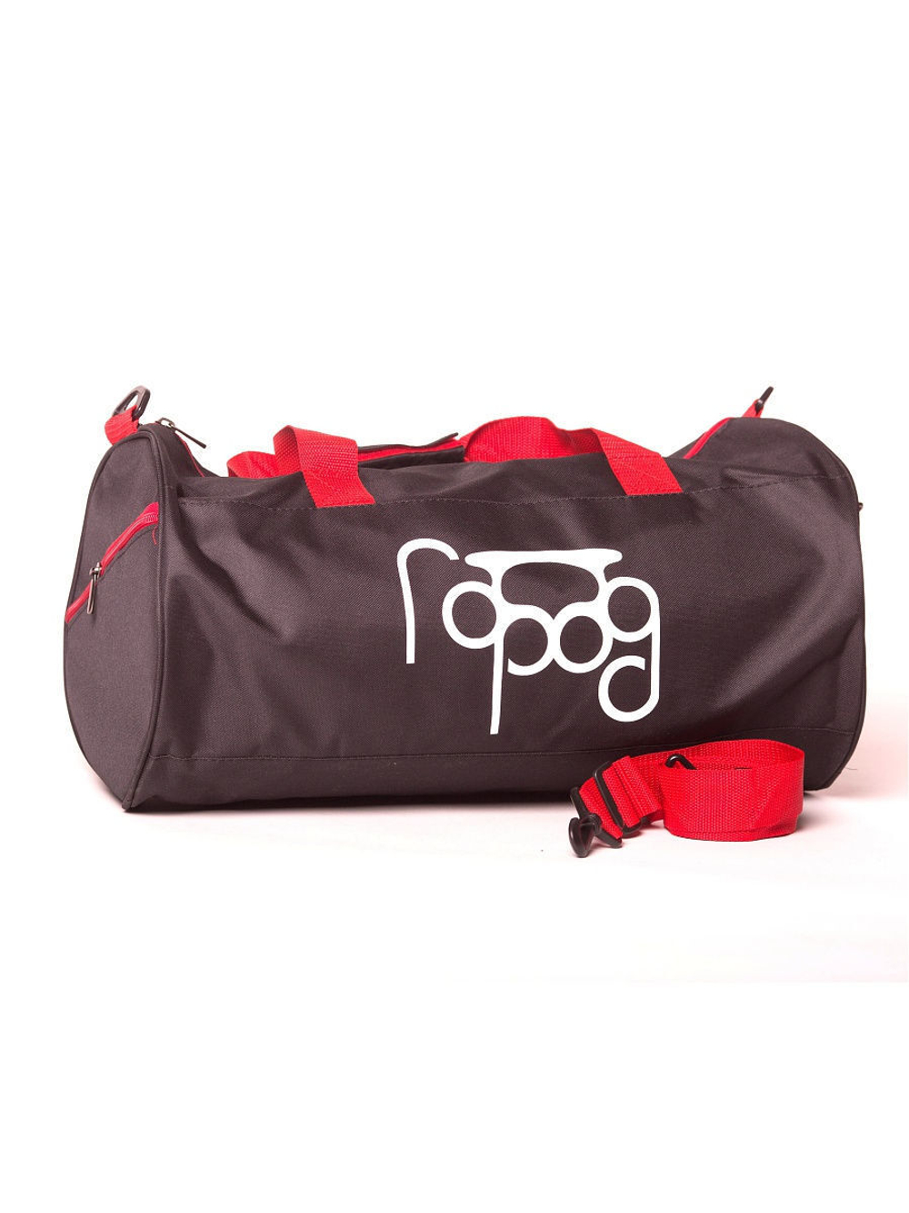 Сумка бочка Город Горький черная красная