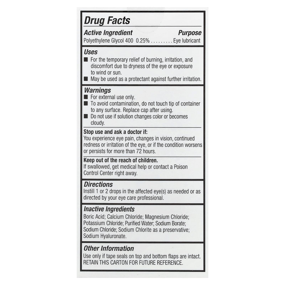 Bausch + Lomb Blink, Слезы, сухость глаз, капли для глаз, 30 мл (1 жидк. унция)