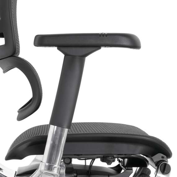 Кресло FALTO Ergohuman Elite 2 с подножкой ( чёрный каркас /сетка чёрный T-168-B1 Black )