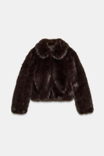 Короткое искусственное меховое пальто - ZARA