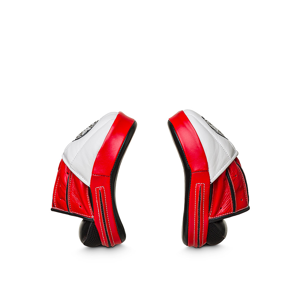 Лапы тренерские LEADERS TACTICAL (кожа, черный/белый/красный)