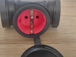 Разветвитель силовой, трехместный, трехфазный, IP 44, 16 А