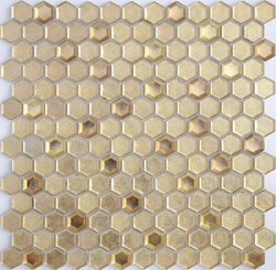 Стеклянная мозаика LeeDo: Alchimia - Aureo grani hexagon 13x23x6