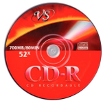 Оптический диск CD-R 80MIN/700Mb/52х VS CB-10 (10шт/уп.)
