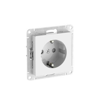 Розетка AtlasDesign 16А с заземл. защ. шторки быстрозажим. клем. механизм бел. SE ATN000145S