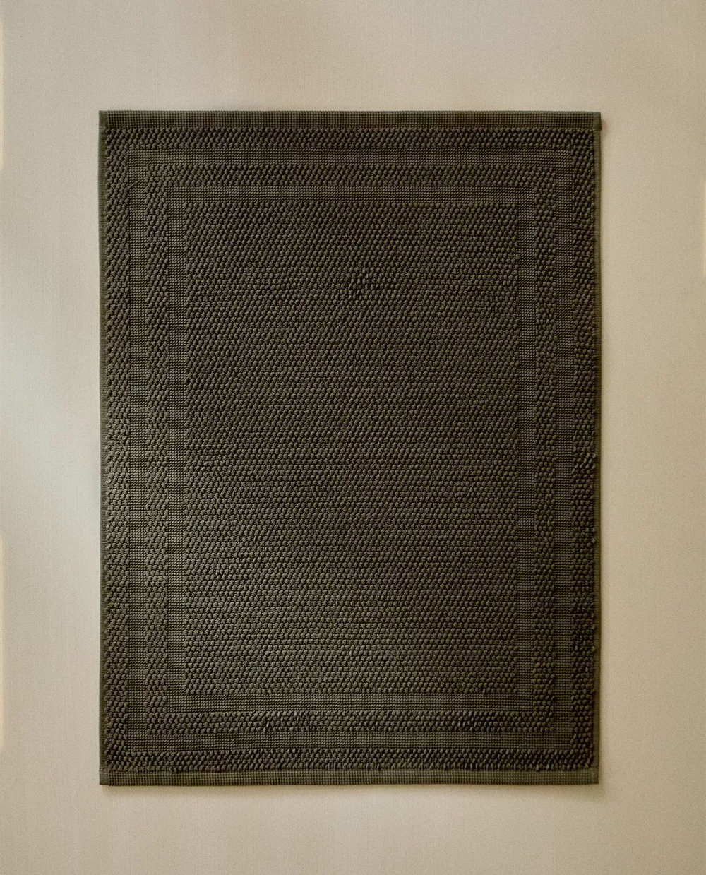 Zara Home - Нескользящий коврик для ванной из хлопка, зеленый, 50x70 см