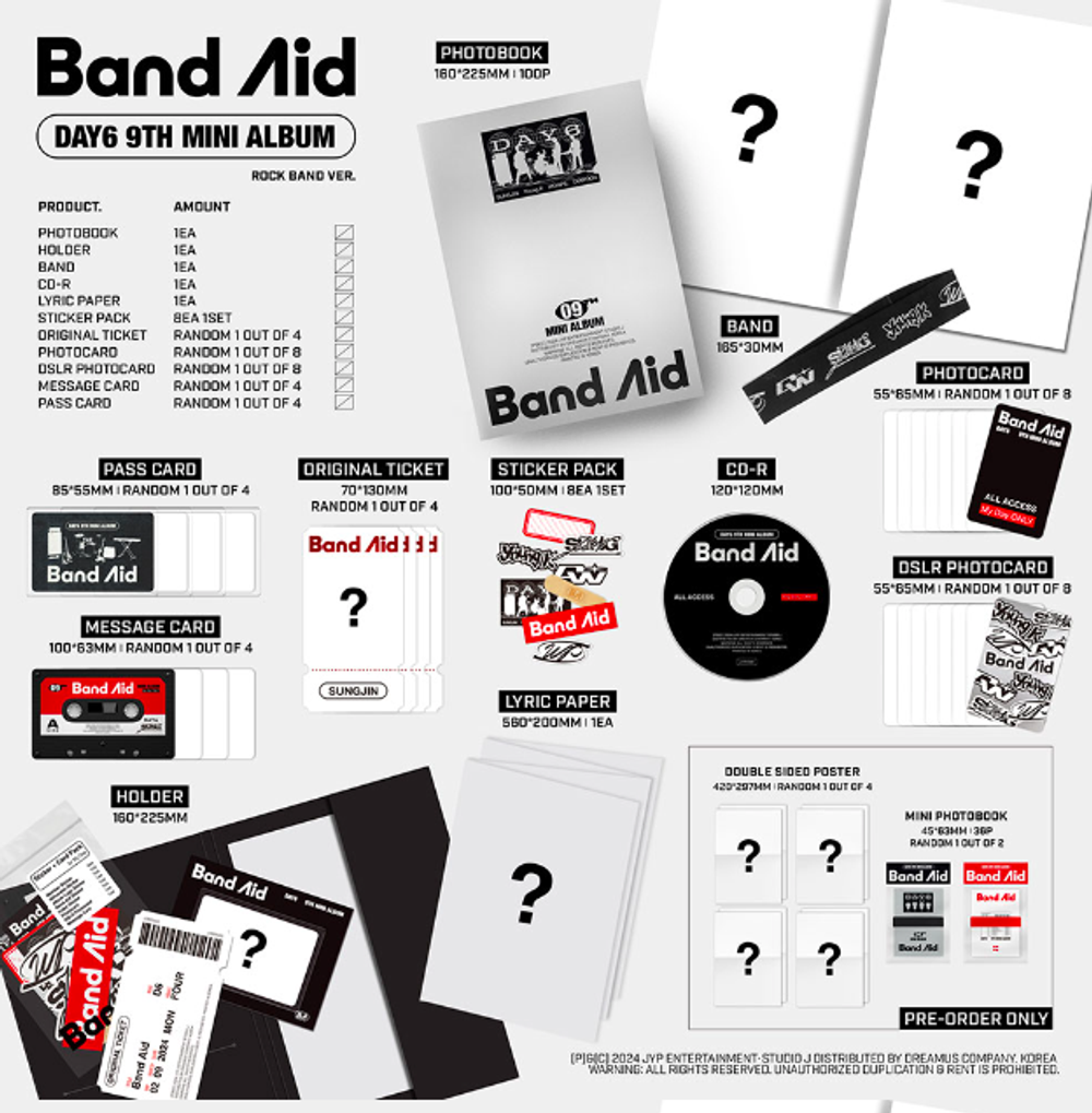 Альбом DAY6 - 9th Mini Album Band Aid