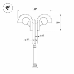 Кронштейн OXOR-SB2-2 BLACK  (Arlight, Сталь) 051634
