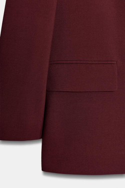 ZARA ДВУБОРТНЫЙ БЛЕЙЗЕР ОВЕРСАЙЗ, БУРГУНДИ