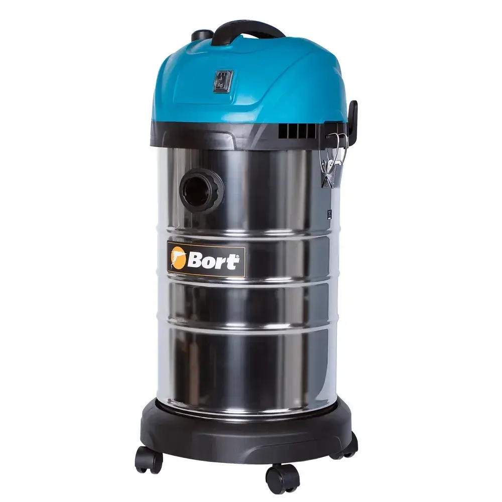 Строительный пылесос BORT BSS-1630-SmartAir, 320 Вт, 30 л, полуавтоматическая очистка фильтра, шланг 3 м, розетка