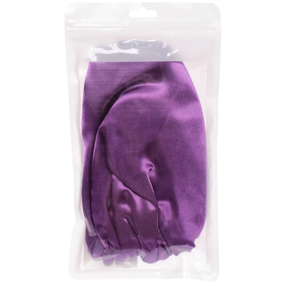 Шапочка атласная косметическая для сна и укладки волос «KLEVER», двухсторонняя, цвет пурпурная ночь, 58р