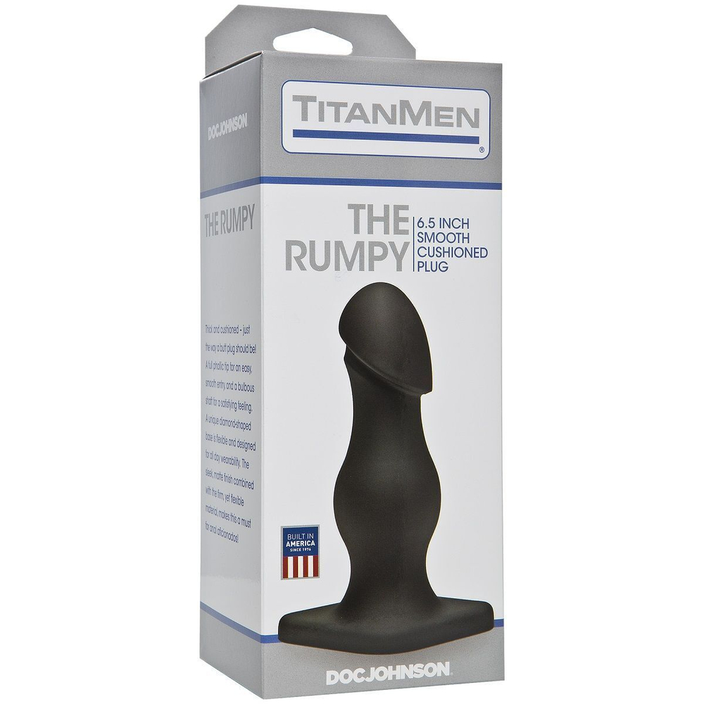 Чёрная анальная пробка TitanMen The Rumpy - 16,5 см. (Цвет: черный)