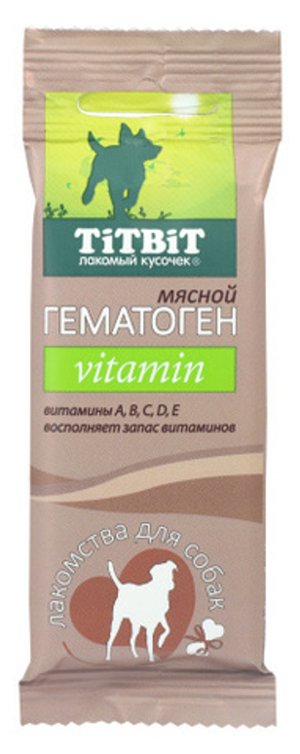 TITBIT Лакомство для собак Гематоген мясной Vitamin, 35 г