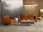 Диван из кожи KF1016-2P /6046 светло-коричневый