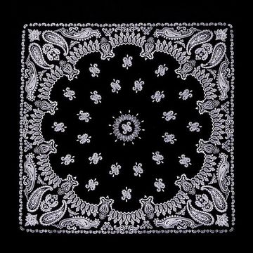 Бандана чёрная с белыми огурцами (020)