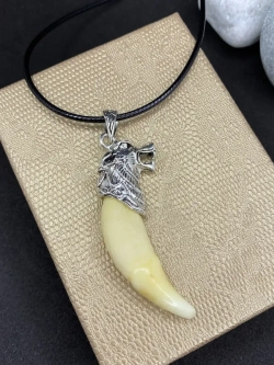 Кулон оберег амулет Настоящий Волчий Клык Зуб Волка талисман