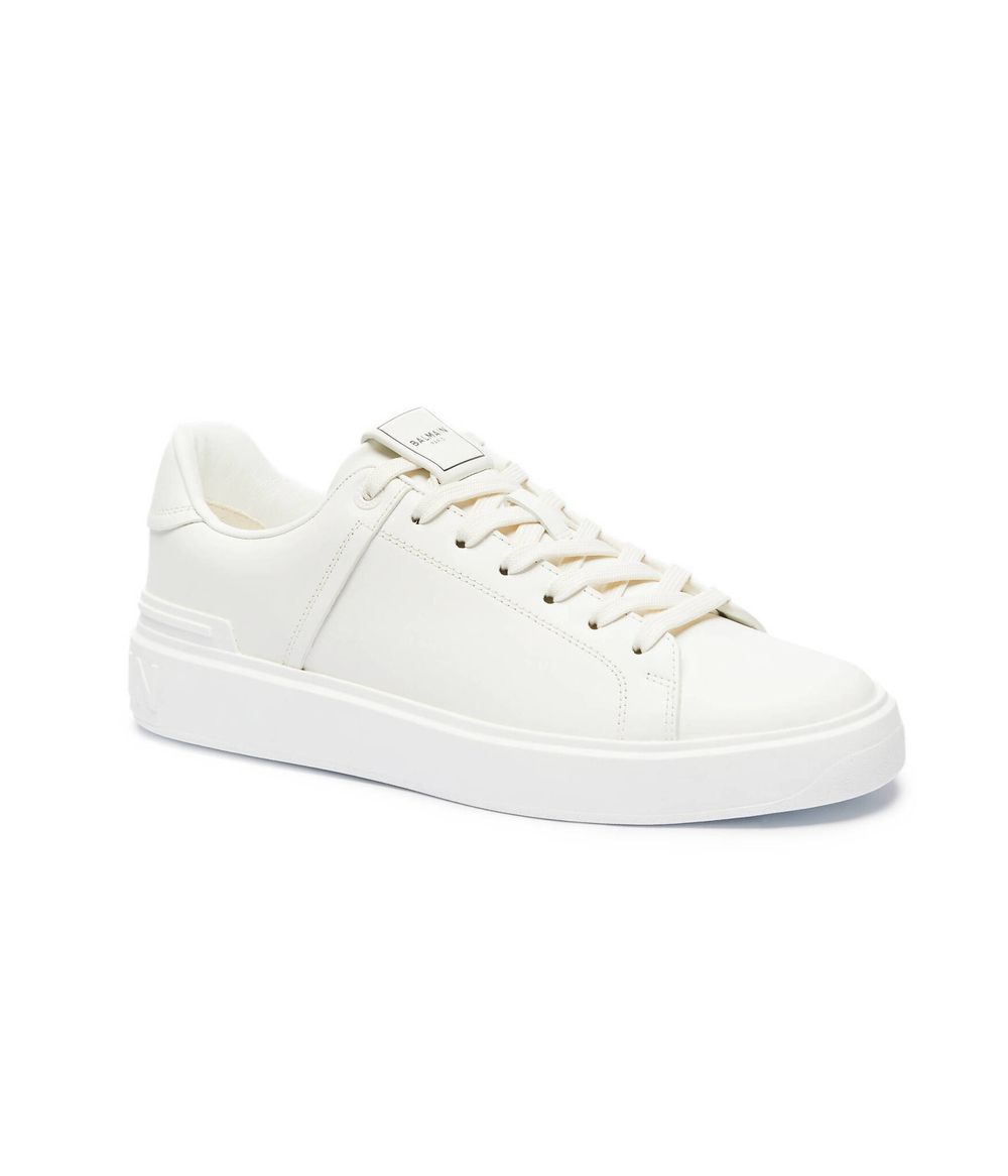 Кожаные кроссовки b-court Balmain - белый(DM1VI288 LVTR)