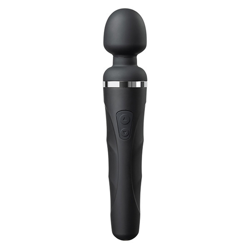 Черный вибратор-wand 23,3см с управлением через приложение Lovense Domi 2 Smart Massaging Vibrator Black
