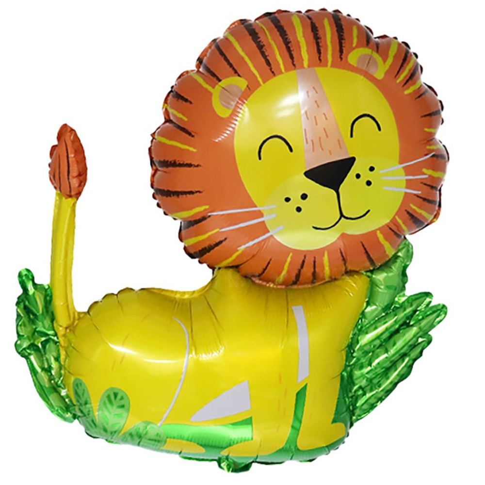 Шар Фольгированный Лев в джунглях (Желтый)