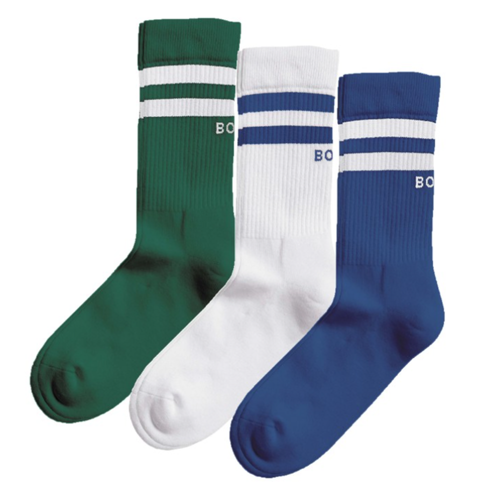 Носки теннисные Björn Borg Core Crew Sock 3-pack - white/green/blue