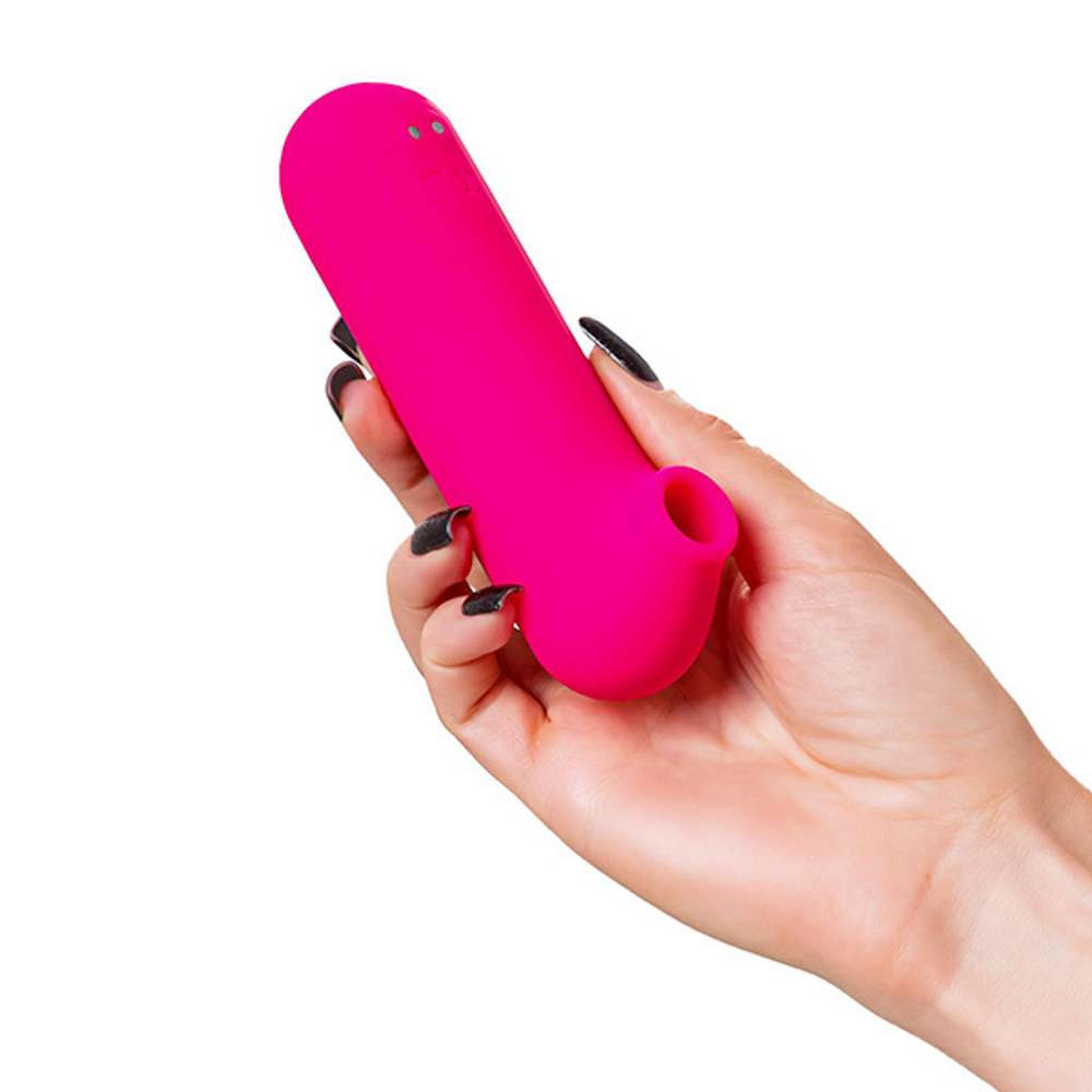 Ярко-розовый вакуум-волновой стимулятор 13см ToyFa eroTEQ Molette 593002