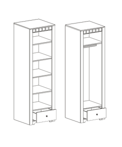 Шкаф однодверный платяной "Прованс" спальня