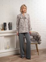 Рубашка с бантом Рузанна (серая) Б15117-10М LT Collection