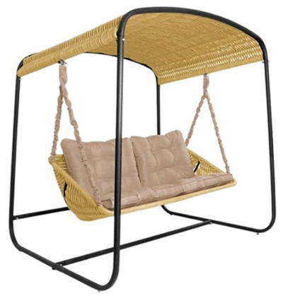 Качели DeckWOOD Sky Bed Lite (бежевый, подушка светло-серая)