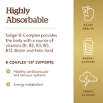 Solgar, B-Complex 50, витамины группы B, 250 растительных капсул