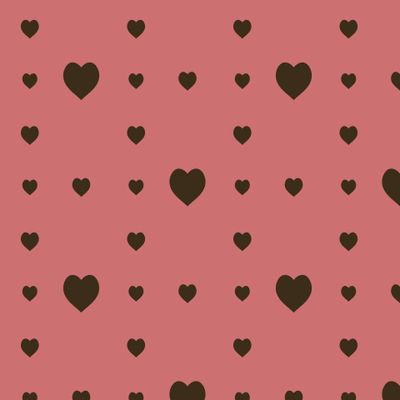 чёрные сердечки на красном