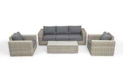 "Боно" лаунж-зона из искусственного ротанга, цвет бежевый