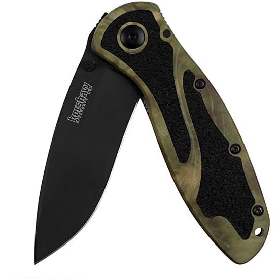 Складной нож KERSHAW Blur 1670CAMO c клинком из стали Sandvik™ 14C28N, рукоять алюминий / Trac-Tec