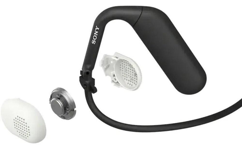 Наушники Sony WI-OE610, Bluetooth, накладные, черный/белый [wi-oe610/bq e]