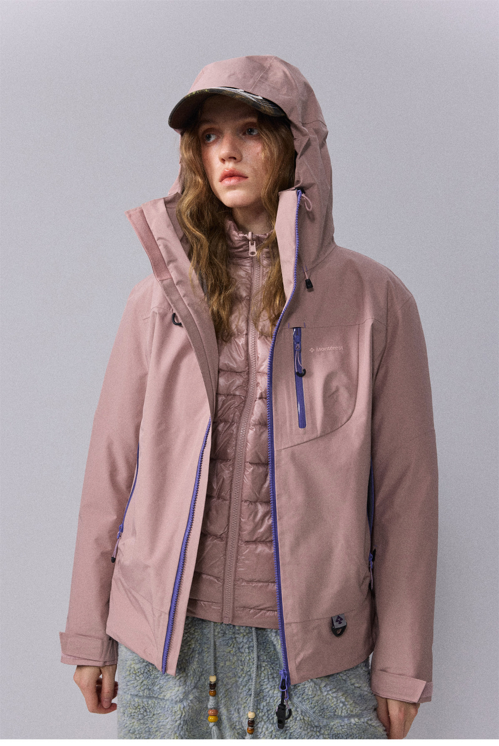 WMNS Куртка Nothomme Monterest 3-in-1 Waterproof розовый