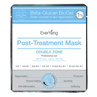 EverYang УСПОКАИВАЮЩАЯ ПОСЛЕПРОЦЕДУРНАЯ МАСКА ДЛЯ ЛИЦА И ГЛАЗ Beta-Glucan Biogel 1% Post-Treatment Mask 1 шт