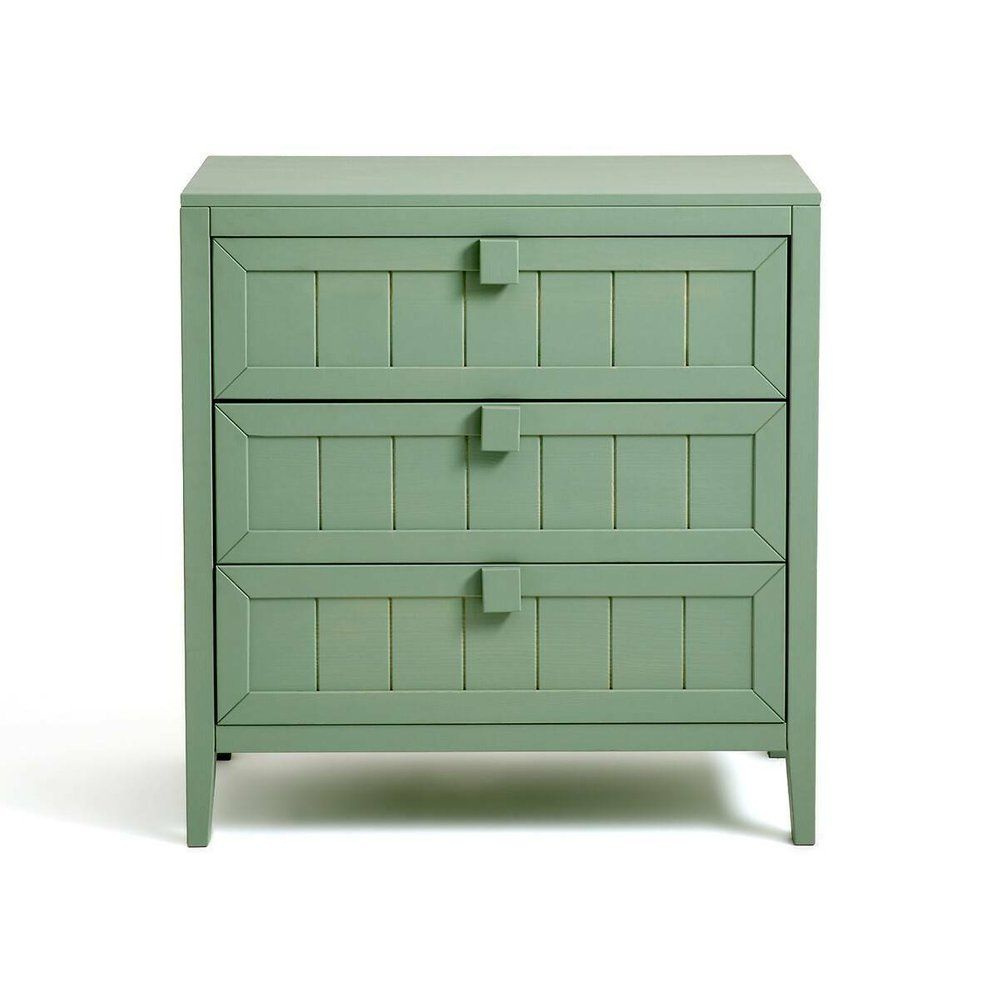 Комод, 86x50x90, Carlos, для одежды и игрушек, из массива дерева, с 3-мя ящиками, эвкалипт, Dipriz