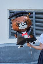 Шар-фигура, фольга, "Выпускник. Медведь" (Falali), 37"/94 см (БГ-35)