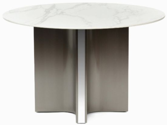 Обеденный стол Helixia диаметр 120 стальная ножка, столешница керамика