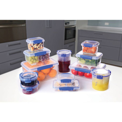 Контейнер круглый 640мл Sistema Klip It синий