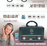 Радиоприемник Meier M-111BT (Bluetooth+ МР3 плеер) Retro
