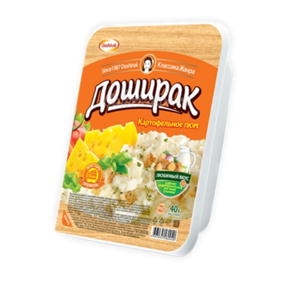 Пюре картофельное Доширак со вкусом сыра с гренками 40 гр