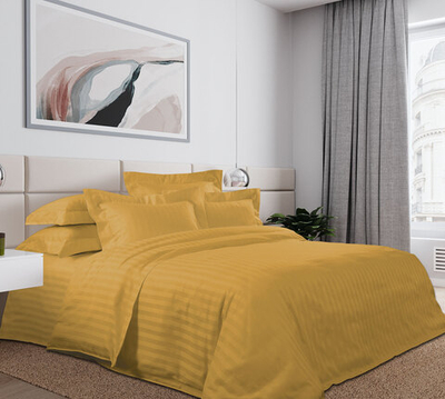 Постельное белье страйп-сатин 1,5-спальный Лимонный десерт