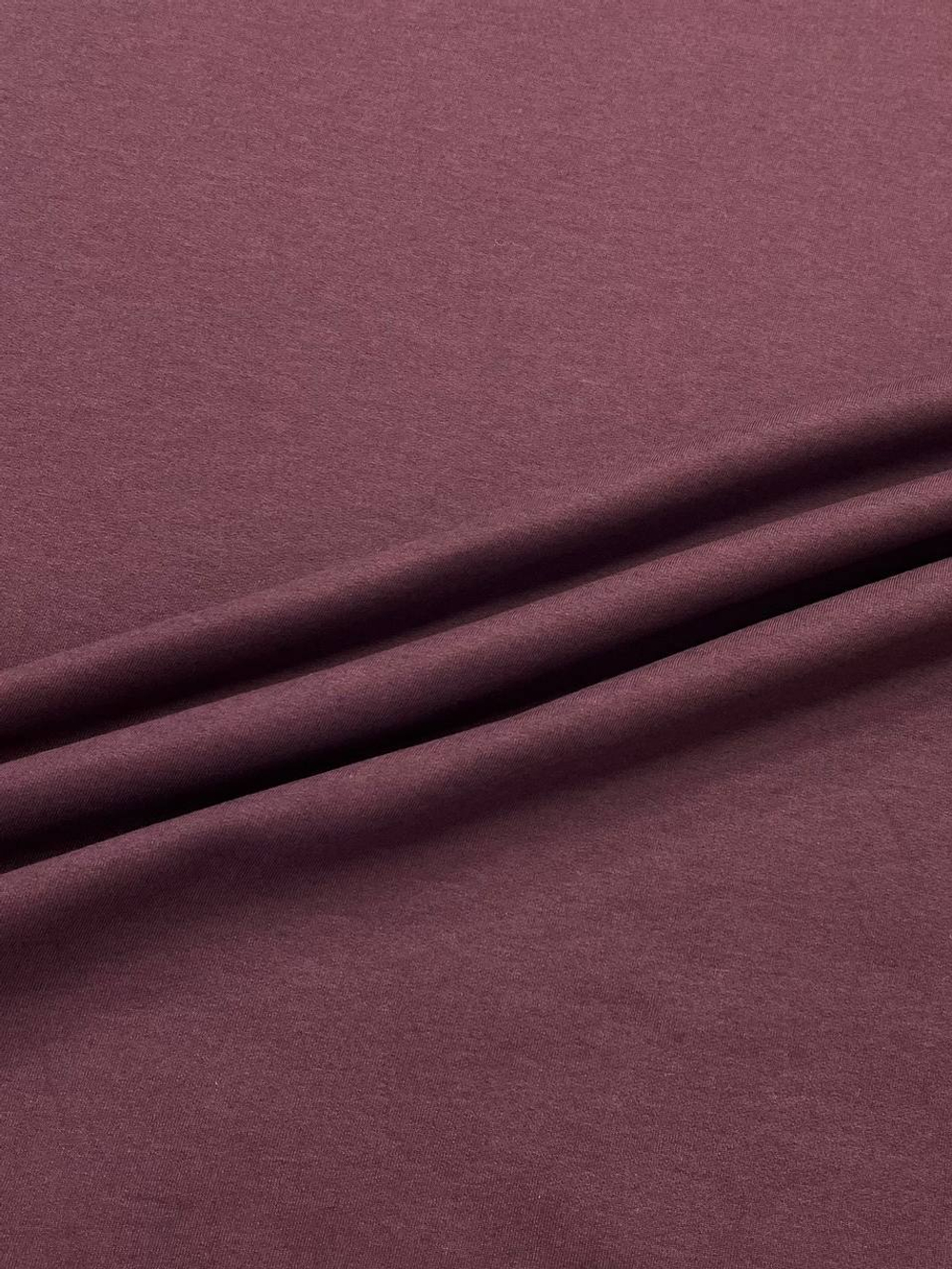 Трикотаж хлопковый с начесом Loro Piana сливовый