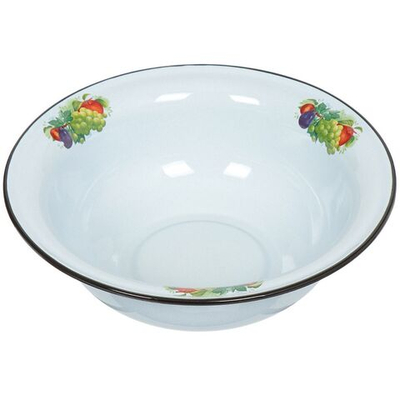 Таз мет-л, эмаль, 7 л, кругл, с декором, Дары лета, Сиб товары, С3020/*63/*59/П