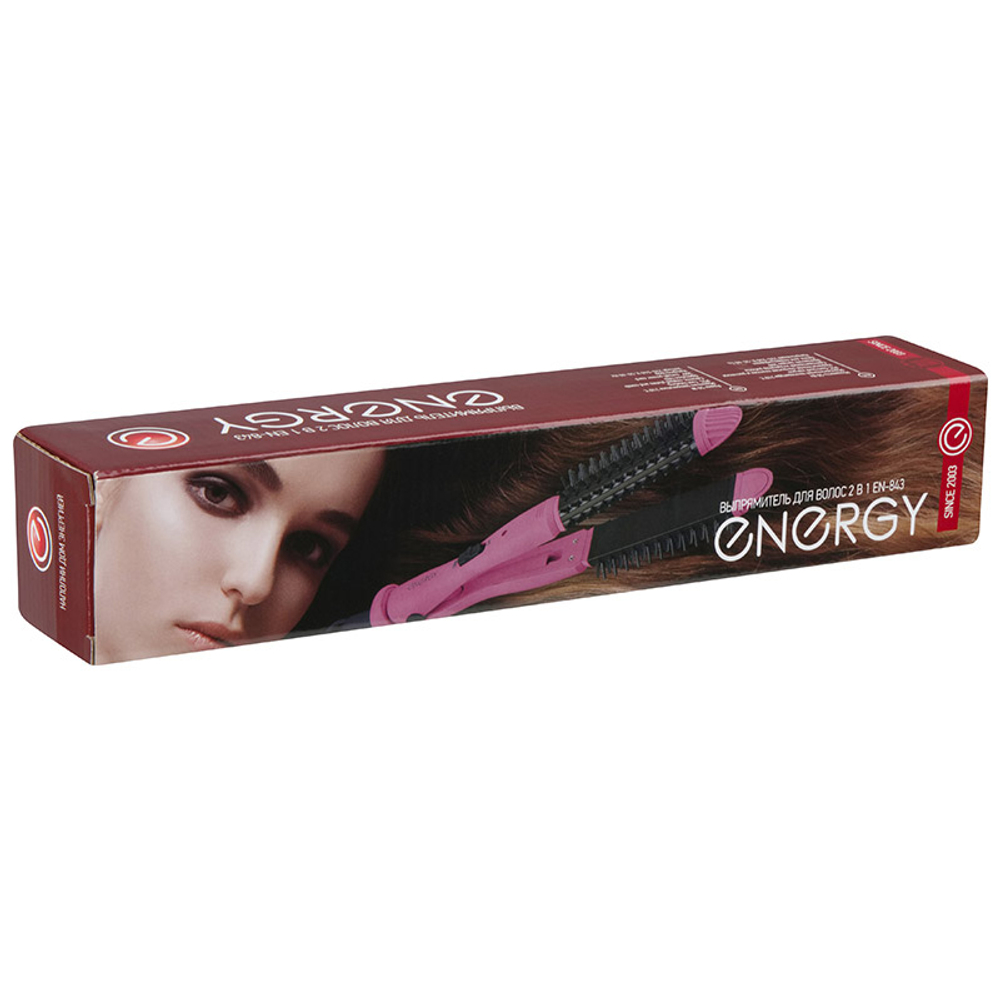 Выпрямитель для волос 2в1 ENERGY EN-843, 50Вт