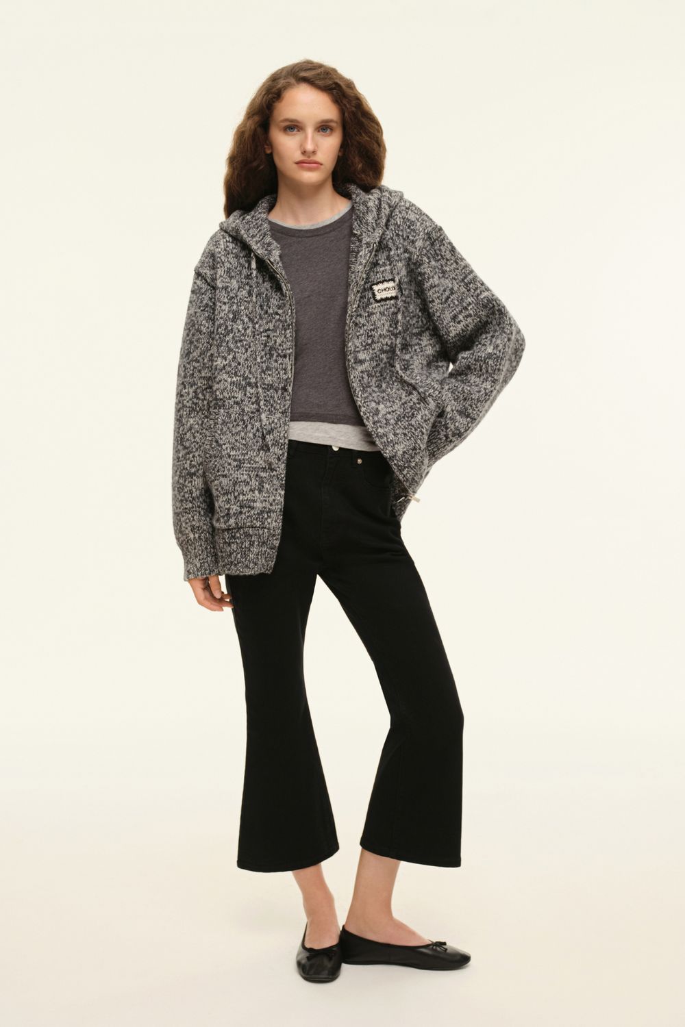 Джинсы укороченные (Brigitte), черные