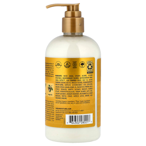 SheaMoisture, необработанное масло ши, глубоко увлажняющий кондиционер, для вьющихся и кудрявых волос, 384 мл (13 жидк. унций)