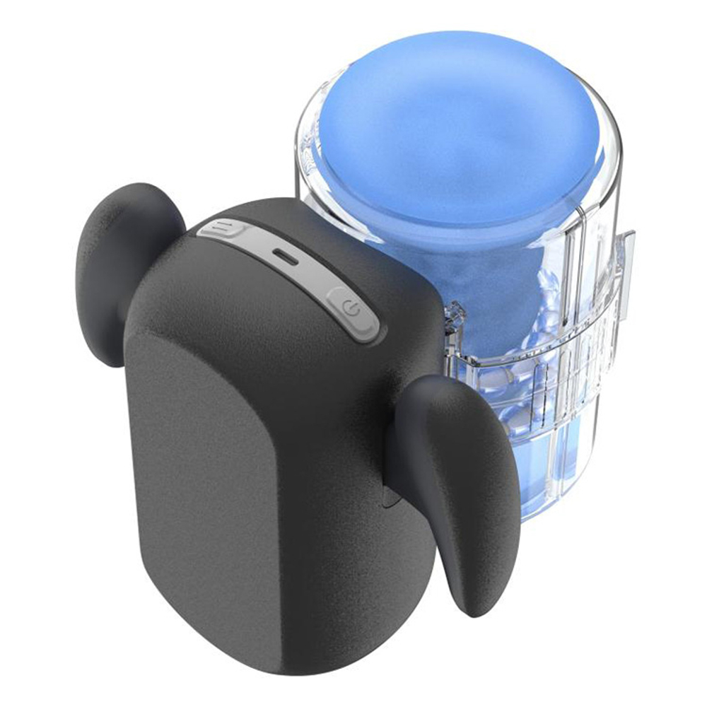 Автоматический мастурбатор с массажем бусинами Amovibe Black Knight Massaging Beads Thrusting Masturbator